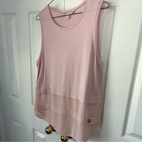 Michael Kors Light Pink Layered Tank Top - Picture 1 of 8